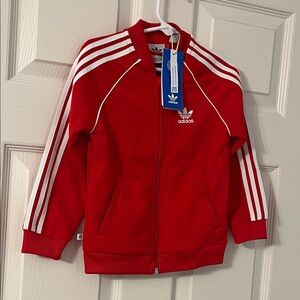 NWT Adidas Originals Toddler 3T Red and White Track Jacket